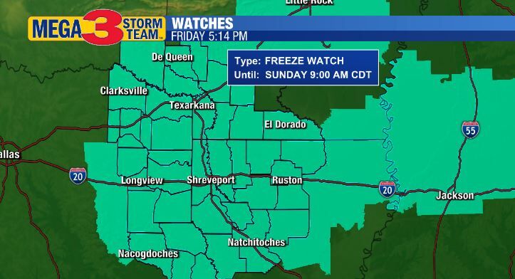 Freeze Watch for Saturday Night